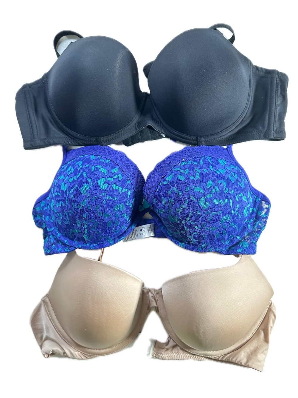 Lot of 3 Various Colour Underwired Bra Calvin Klein 36B Triumph 38B La Senza 34C